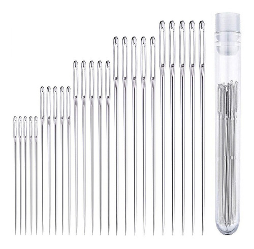 Agujas De Coser Largas De Ojo Grande De 25 Piezas De Tejer