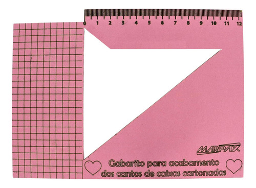 Gabarito De Canto Perfeito Rosa Em Mdf Marpax