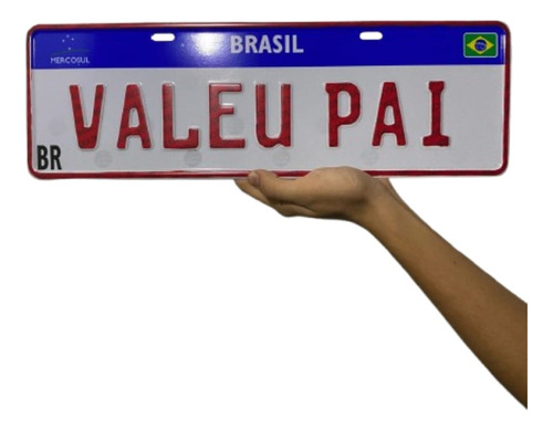 Placa Decorativa De Metal | Estilo Carro Personalizada