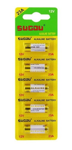 Imagen 1 de 3 de Pilas 23A Genérica Sugdu alcalina pack por 5 unidades