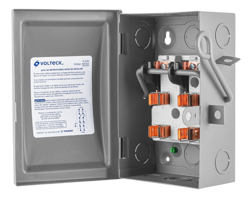 Caja De Interruptor Y Base De 4 Terminales Volteck