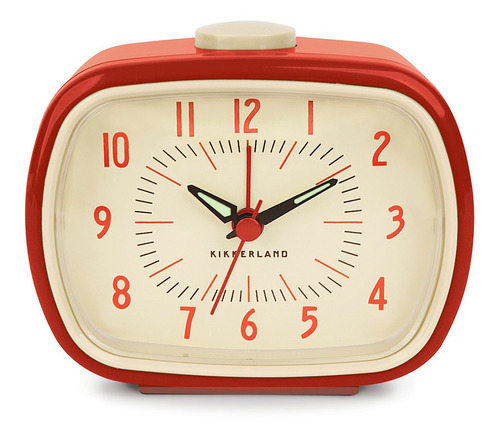 Kikkerland Reloj Con Alarma Retro Rojo Ac08-r