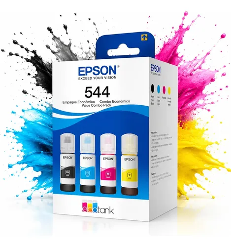 Tinta De Impressora T544 L3150 L3110 L3250 Kit 4 Cores Kit 4 Cores R