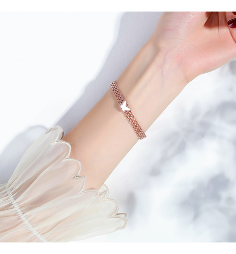 Imagen 3 de 4 de Pulsera Mariposa De Acero - 1360
