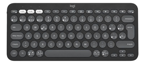 Teclado Logitech Peeble 2 K380s Bt Español Usa Pilas Grafito