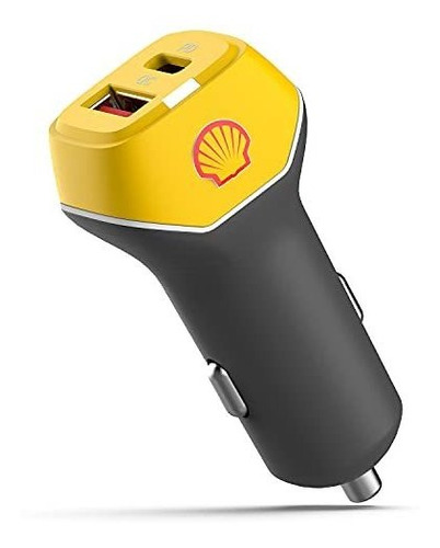 Cargador De Coche Shell Dual Usb C - Mini Adaptador De Corri