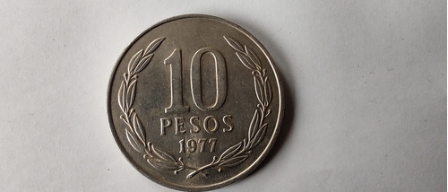 Moneda Chile 10 Pesos 1977 Casi Unc.(x1372
