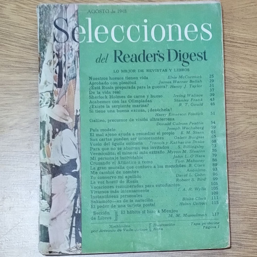 Revista Selecciones Del Reader's Digest Agosto 1948 N° 93