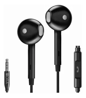Audífonos In Ear Manos Libres Alambricos Micrófono 3.5 1hora Color Negro