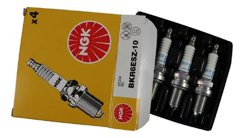 Bujia Tradicional Bkr6esz-10 Ngk Spark Plug Set X4