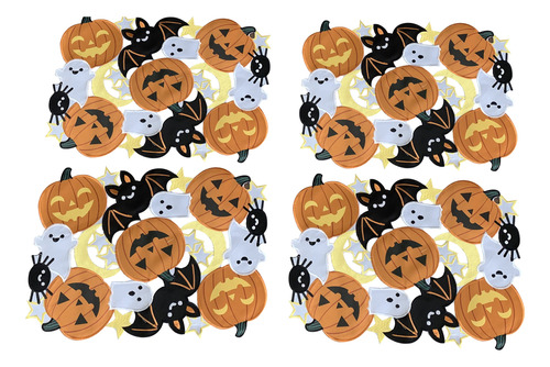 Juego De 4 Manteles Individuales De Halloween De 13 X 18 Pul