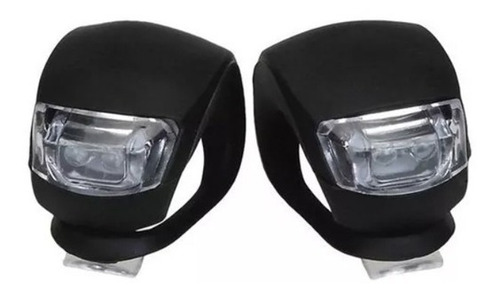 Imagem 2 de 3 de Kit Farol Led Lanterna Bike Bicicleta Silicone Atrio Bi049
