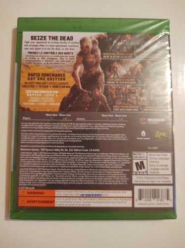 Dead Alliance Day One Edition Xbox One Nuevo Fisico Od.st