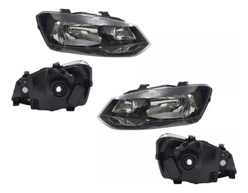 2 Faros Negro Con Motor Dfzn Vento 2014 2015