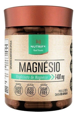 Kit 2x: Magnésio Bisglicinato Nutrify 60 Cápsulas