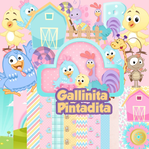 Kit Imprimible Gallinita Pintadita Rosa