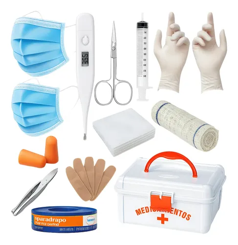 Kit Completo De Primeiros Socorros Aid Com Maleta Resistente