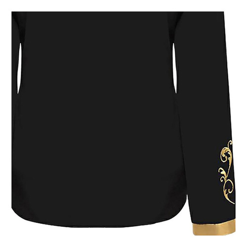 Traje Retro De Halloween For Hombre Abrigo Dorado Abrigo