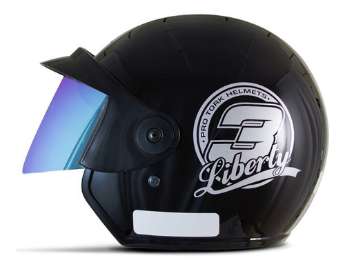 Capacete Pro Tork Viseira Camaleão Liberty 3 Preto Fosco Tamanho do capacete 56