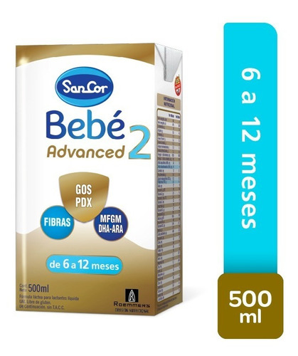 Sancor Bebe Advanced Formula Etapa 2 Brick 24 Un X 500 Ml