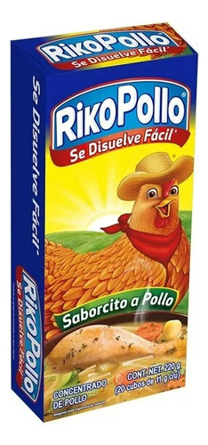 6 Pzas Caldo De Pollo Riko Pollo En Cubo 20 Piezas