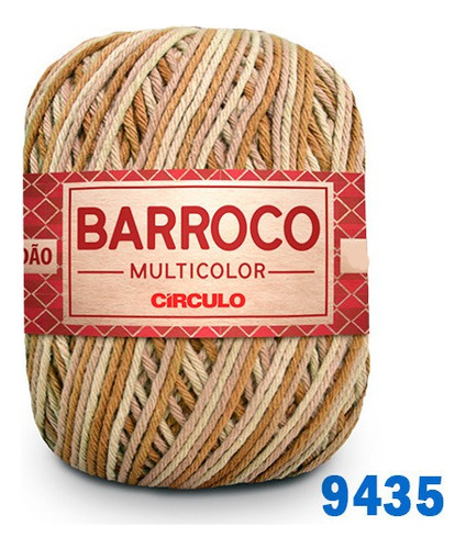 Barbante Barroco Maxcolor Multicolor Círculo N6 400g 452mts Cor 9435 - Deserto