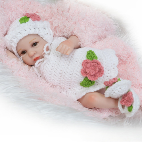 Imagen 1 de 10 de Reborn Baby Doll Niña Bebé Baño Juguete Completo Silicona Cu