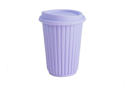 Imagen 6 de 8 de 50 Vasos Rallado Tapa Térmico Pastel 270ml Bpa Free