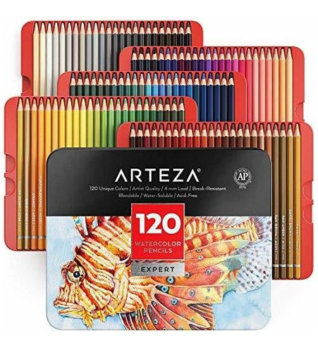 Arteza 120 Lapices De Acuarela Profesionales Mezclables 