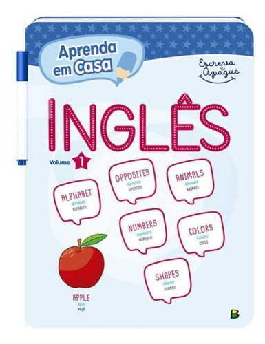 Aprenda Em Casa Escreva E Apague: Inglês V1, De © Todolivro Ltda.. Editora Brasileitura, Capa Mole Em Português