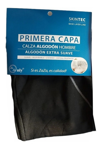 Calza Primera Capa Algodon Suave Liviano Hipoalergenico