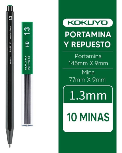 Portamina Kokuyo Sharp 0,3/0,5/0,7/0,9/1,3mm Con Repuesto