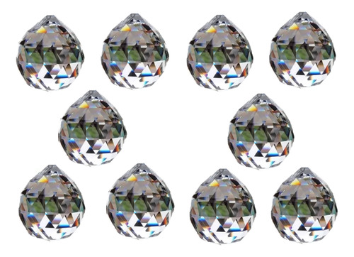 10 Esferas De Cristal Facetado De 5.5cm D Diámetro Feng Shui