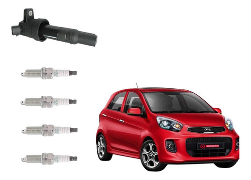 Promo Kit Encendido Kia Picanto Bobina + Bujias 