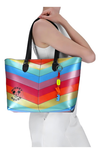 Bolsa Tote Mujer Mickey W Capsule Negro Multi Hbacolin10cw Color Negro/Multicolor