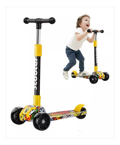  Scooter Plegable Para Niños De 3-14 Años