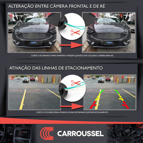 Imagem 3 de 7 de Câmera De Ré / Frontal Universal H-tech Ht-cr120