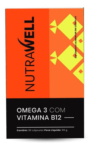 Ômega 3 Com Vitamina B12 90 Cápsulas Nutrawell