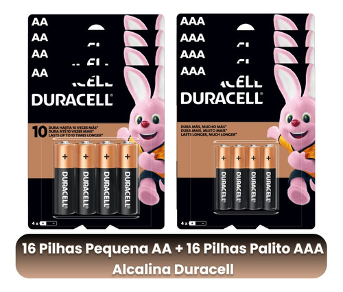 Duracell Kit 32 Pilhas 16aaa(palitos) E 16aa C/nota Fiscal