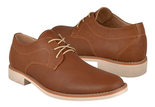 Zapatos Casuales Para Caballero Stylo 3001 Simipiel Tan  