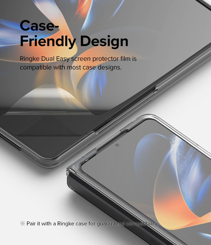 Imagen 7 de 10 de Film Ringke Screen Para Galaxy Z Fold 4 Pantalla Full Comple