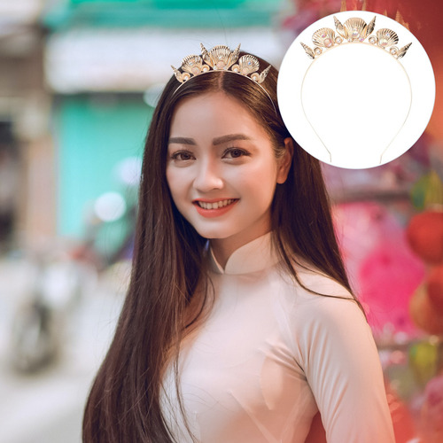Aleació Diadema Decorativa Con Forma De Concha Para El Pelo Aleació Diadema Decorativa Con Forma De Concha Para El Pelo