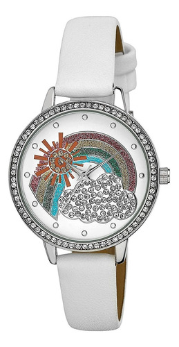 Reloj Mujer Vernier Vnr11609wt Cuarzo Pulso Blanco Just Watc