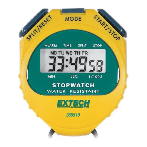 Extech 365510 Cronómetro/reloj Lcd Digital Con Calendario