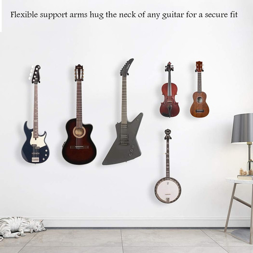 Colgador De Pared Para Guitarra, Paquete De 2 Ganchos, Colga