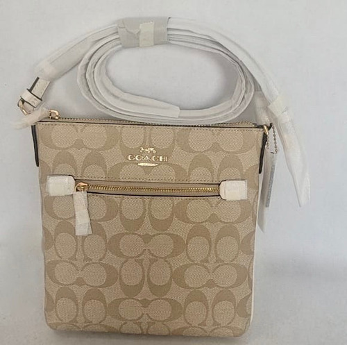 Bolsa Coach. Mini Rowan File Beige/crema. 100% Original