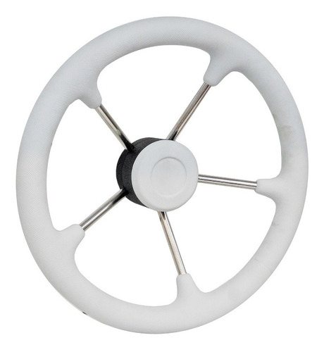 Rueda De Timón Uflex Inox Recubierta De Goma Blanca Ø 35 Cms