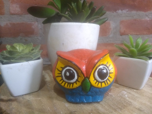 Lechuzas De Colores, Pintadas A Mano