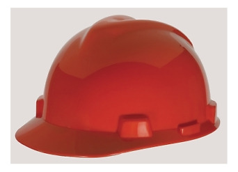 Msa V-gard 500 Protective Caps, 4 Point Fas-trac, Red -  Ddd