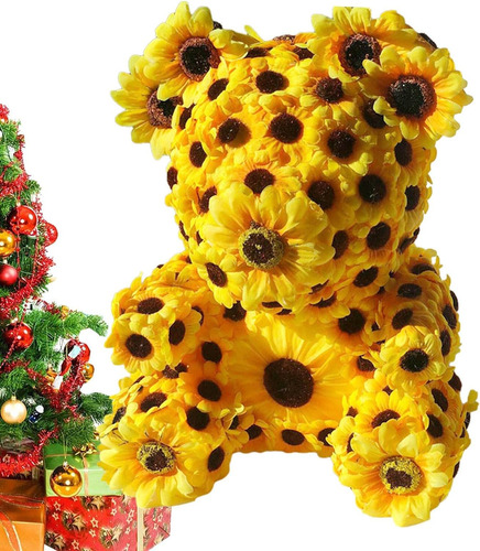 Decoration Bear Sunflower | Table Sitting Bear Home